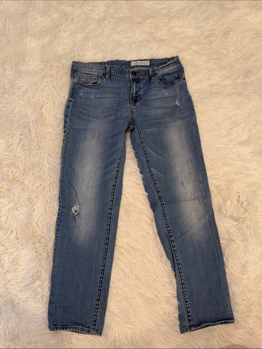 Treasure & Bond Women's Faded Blue Straight-Leg Jeans